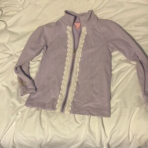 Lily Pulitzer lavender zip up jacket, size 12-14 (xl)